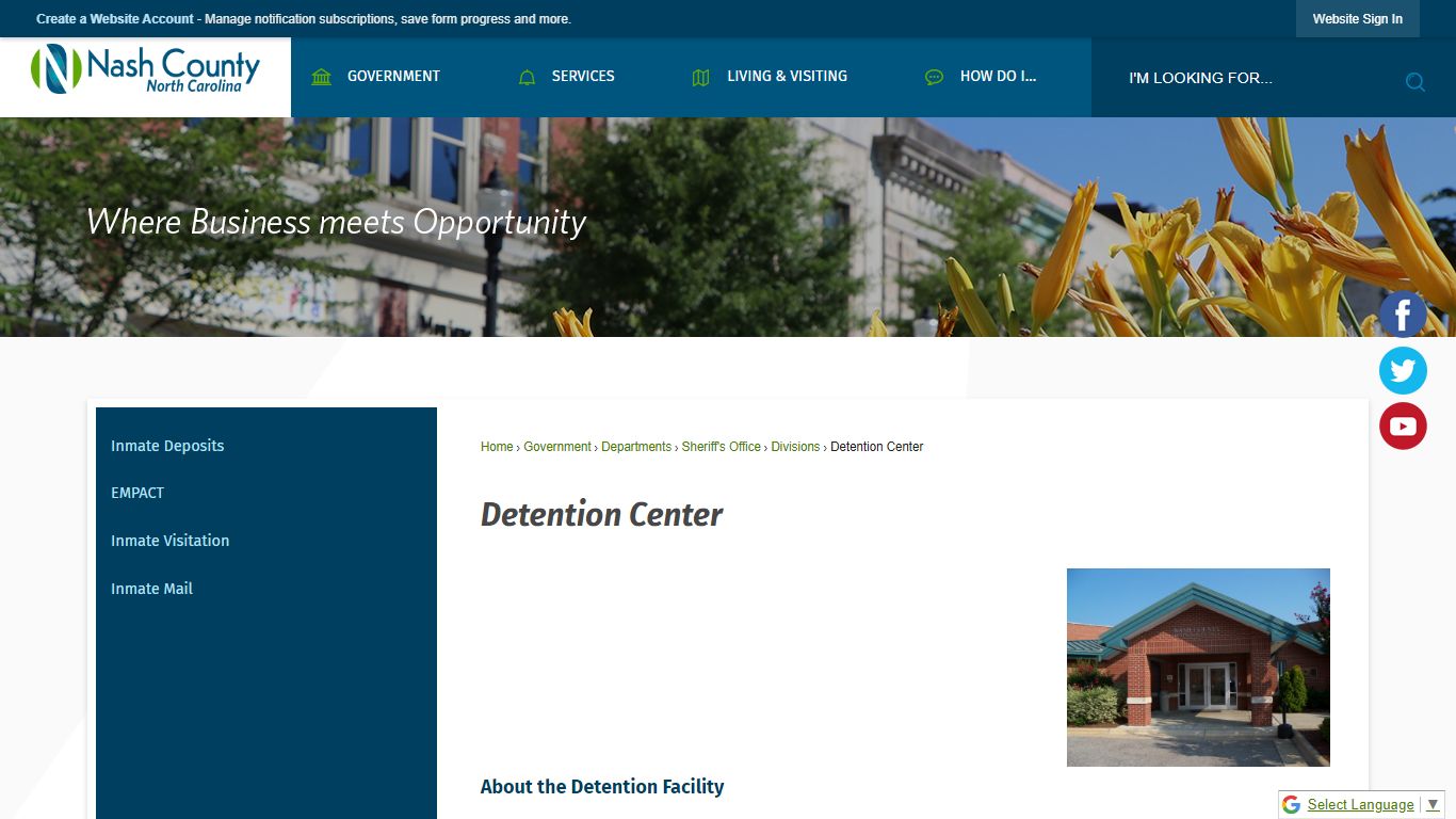 Detention Center | Nash County, NC - Official Website