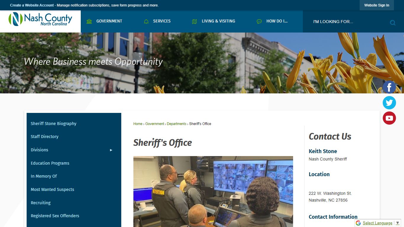 Sheriff's Office | Nash County, NC - Official Website