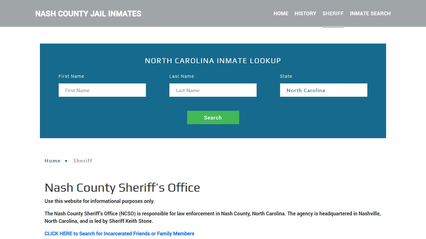 Nash County Sheriff, NC Arrest Warrant Lookup