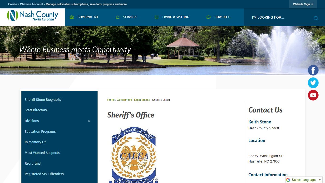 Sheriff's Office | Nash County, NC - Official Website