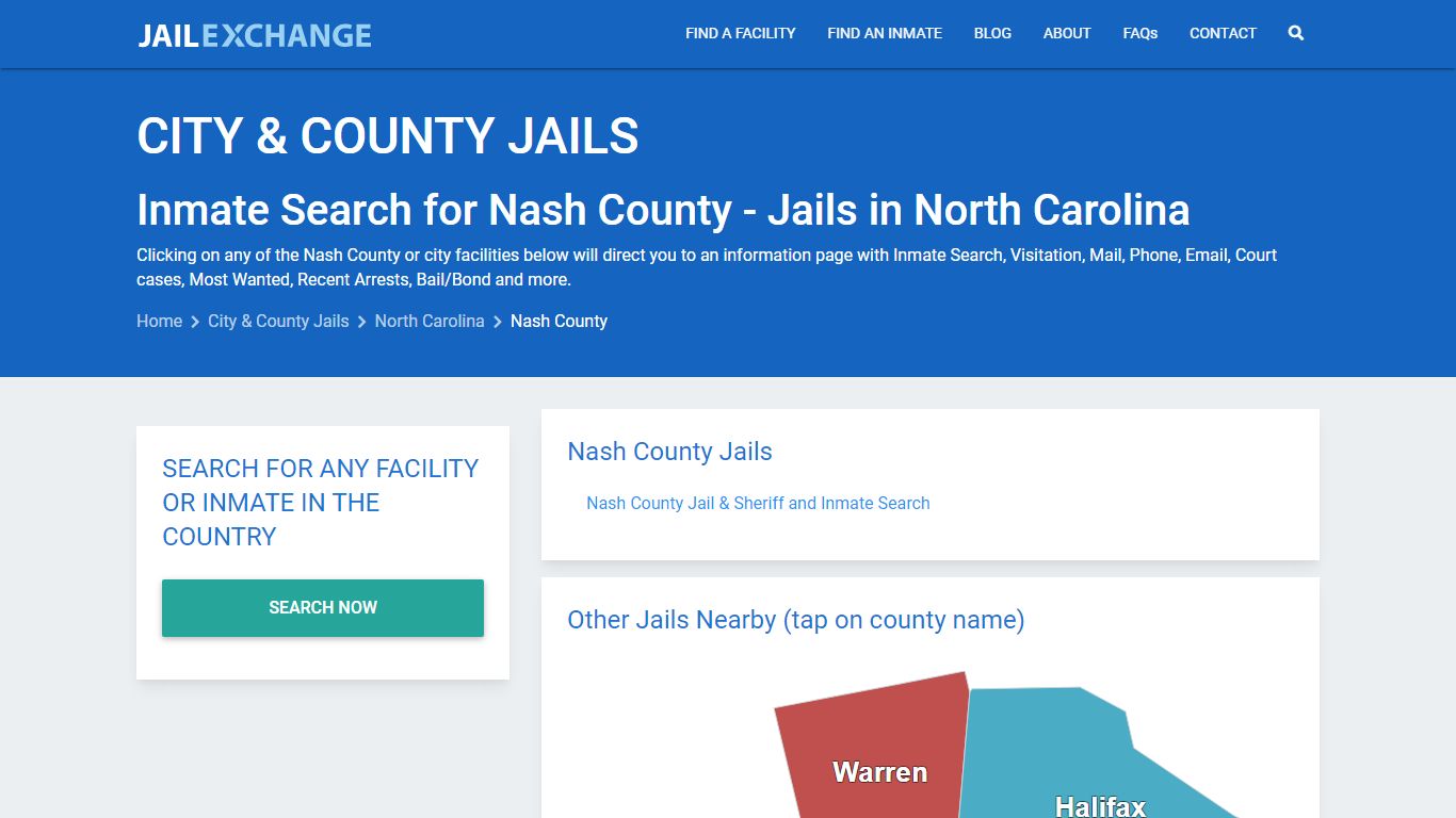 Inmate Search for Nash County | Jails in North Carolina - Jail Exchange